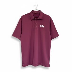 Red House Ally Financial Embroidered Polo Shirt Plum XL Mens